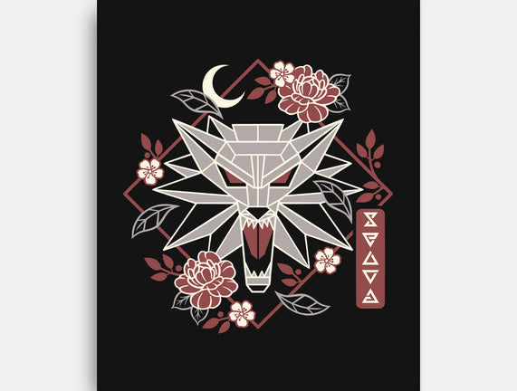 Geometric Wolf Medallion
