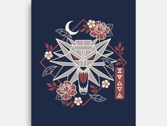 Geometric Wolf Medallion