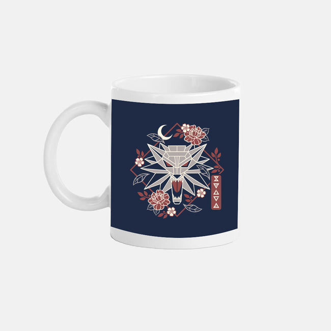 Geometric Wolf Medallion-None-Mug-Drinkware-NemiMakeit