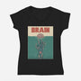 Brain Movie Poster-Womens-V-Neck-Tee-GODZILLARGE