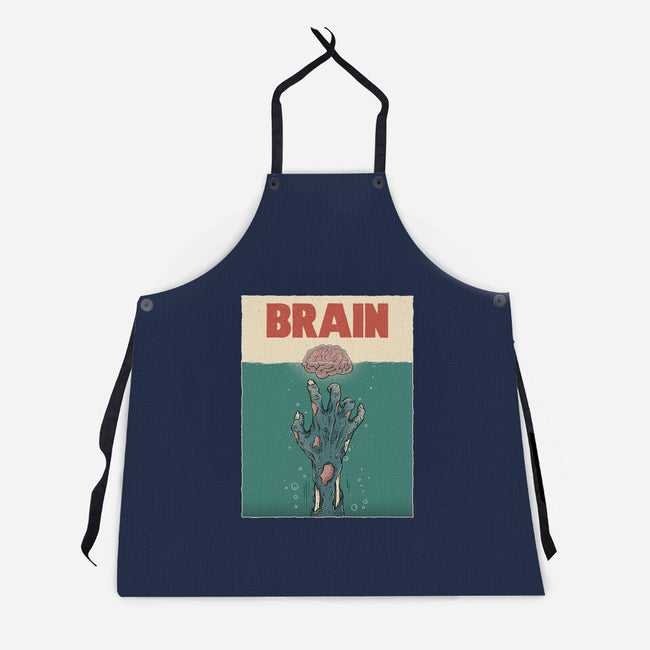 Brain Movie Poster-Unisex-Kitchen-Apron-GODZILLARGE