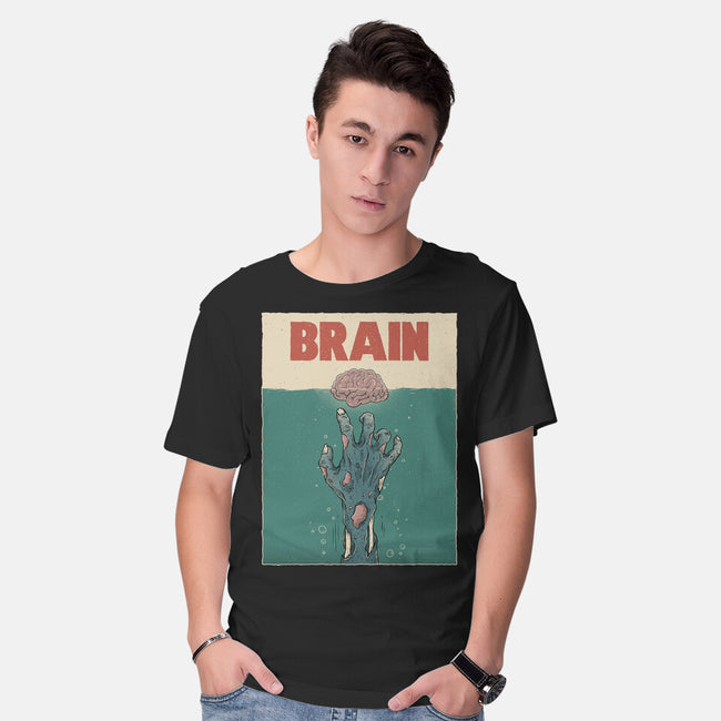 Brain Movie Poster-Mens-Basic-Tee-GODZILLARGE