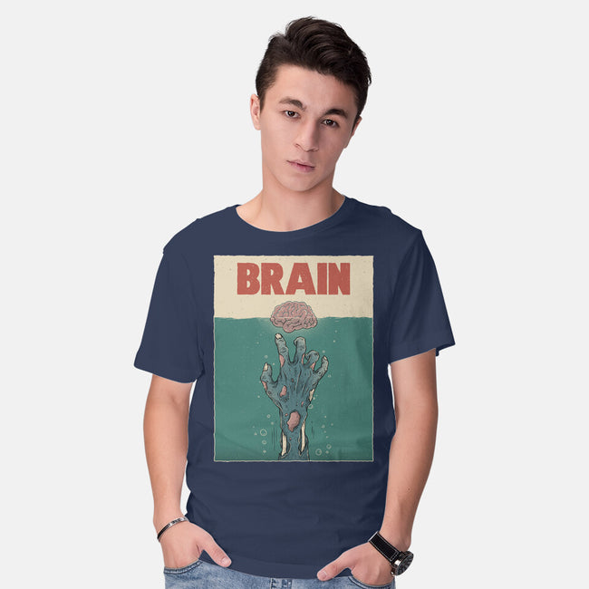 Brain Movie Poster-Mens-Basic-Tee-GODZILLARGE