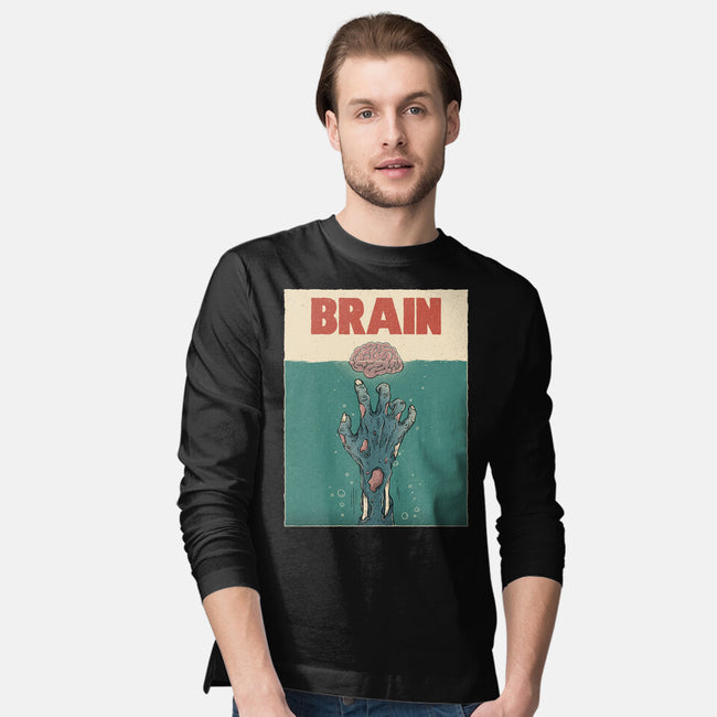 Brain Movie Poster-Mens-Long Sleeved-Tee-GODZILLARGE