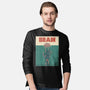Brain Movie Poster-Mens-Long Sleeved-Tee-GODZILLARGE