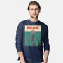 Brain Movie Poster-Mens-Long Sleeved-Tee-GODZILLARGE