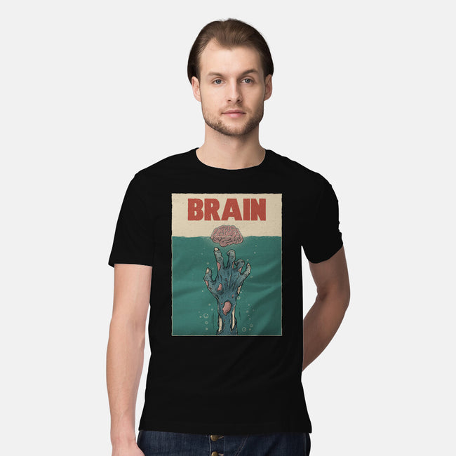 Brain Movie Poster-Mens-Premium-Tee-GODZILLARGE