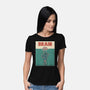 Brain Movie Poster-Womens-Basic-Tee-GODZILLARGE