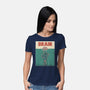 Brain Movie Poster-Womens-Basic-Tee-GODZILLARGE