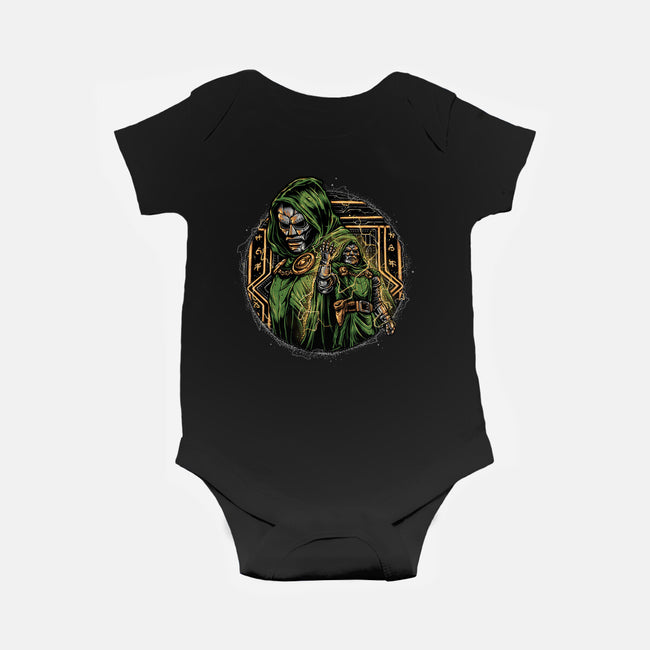 The Force Of Doom-Baby-Basic-Onesie-glitchygorilla