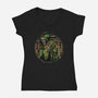 The Force Of Doom-Womens-V-Neck-Tee-glitchygorilla