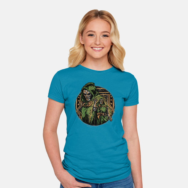 The Force Of Doom-Womens-Fitted-Tee-glitchygorilla