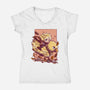 Cloud Rider-Womens-V-Neck-Tee-fanfabio