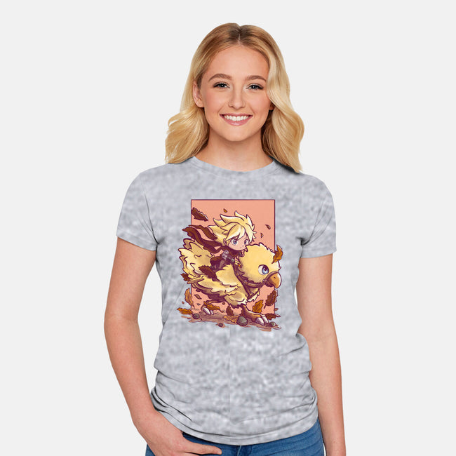 Cloud Rider-Womens-Fitted-Tee-fanfabio