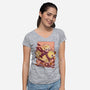 Cloud Rider-Womens-V-Neck-Tee-fanfabio