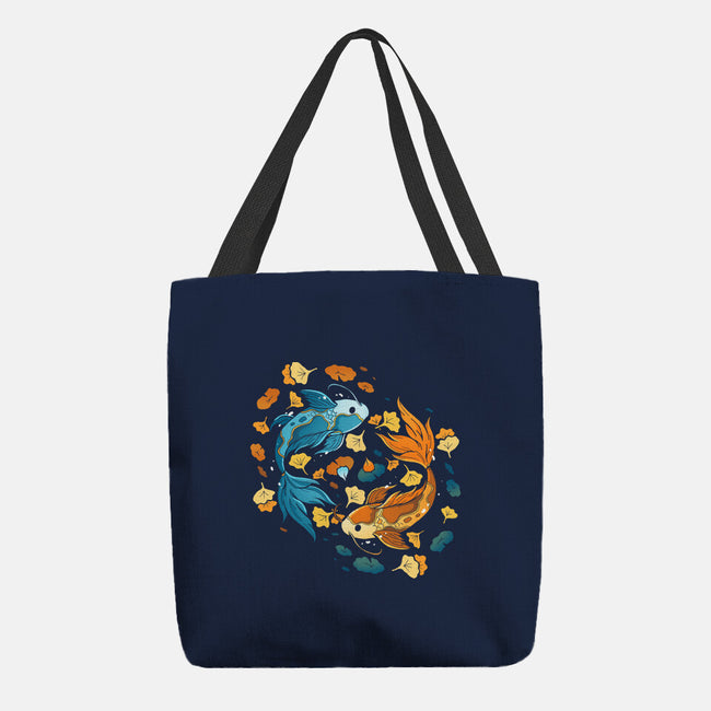 Ying Yang Koi-None-Basic Tote-Bag-Vallina84