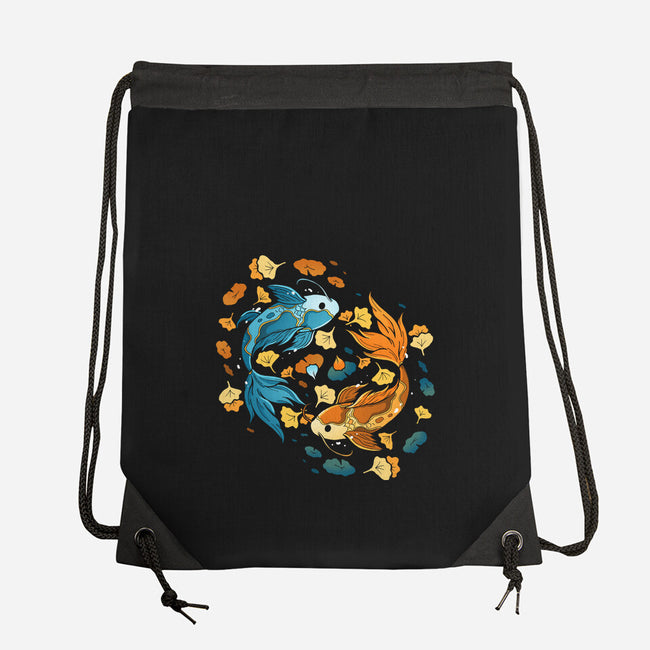 Ying Yang Koi-None-Drawstring-Bag-Vallina84