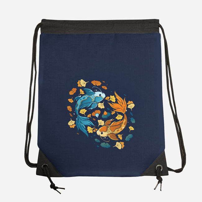 Ying Yang Koi-None-Drawstring-Bag-Vallina84