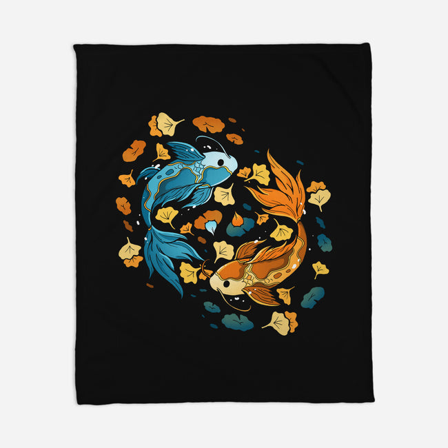 Ying Yang Koi-None-Fleece-Blanket-Vallina84