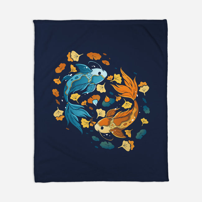 Ying Yang Koi-None-Fleece-Blanket-Vallina84