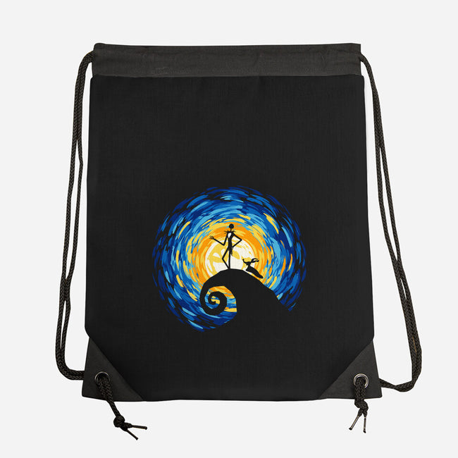 Jacks Starry Nightmare-None-Drawstring-Bag-rocketman_art