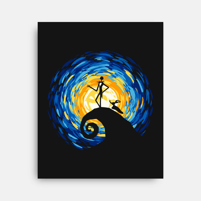 Jacks Starry Nightmare-None-Stretched-Canvas-rocketman_art