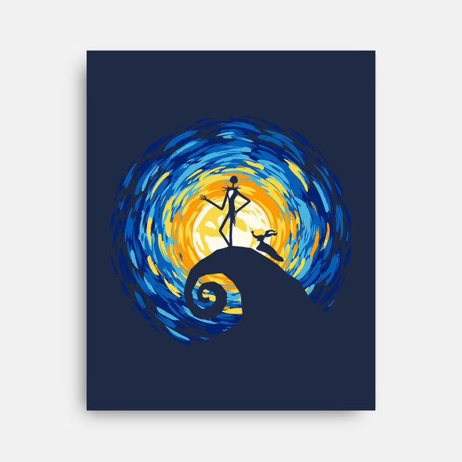 Jacks Starry Nightmare-None-Stretched-Canvas-rocketman_art