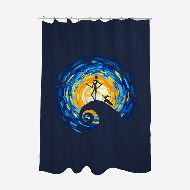 Jacks Starry Nightmare-None-Polyester-Shower Curtain-rocketman_art