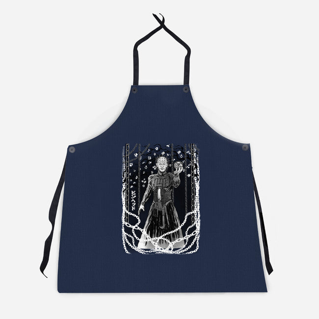 Hell Priest Sumi-E-Unisex-Kitchen-Apron-Astrobot Invention
