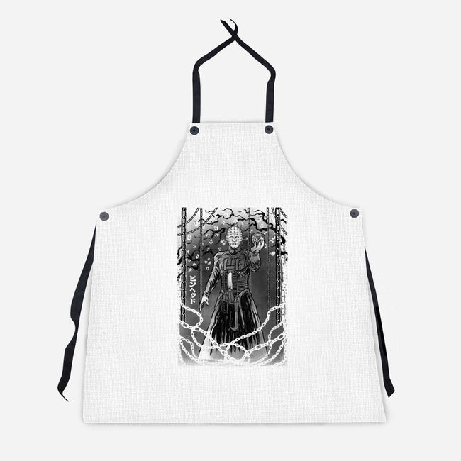 Hell Priest Sumi-E-Unisex-Kitchen-Apron-Astrobot Invention