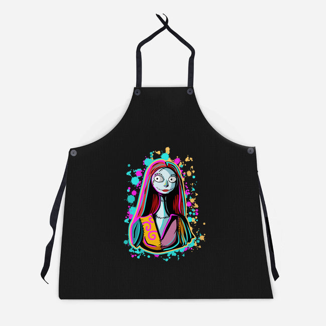 Neon Sally-Unisex-Kitchen-Apron-nickzzarto
