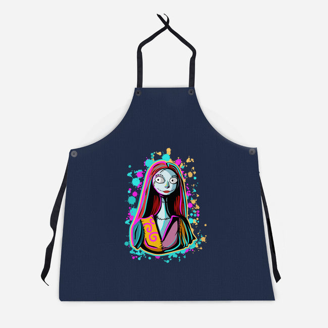 Neon Sally-Unisex-Kitchen-Apron-nickzzarto