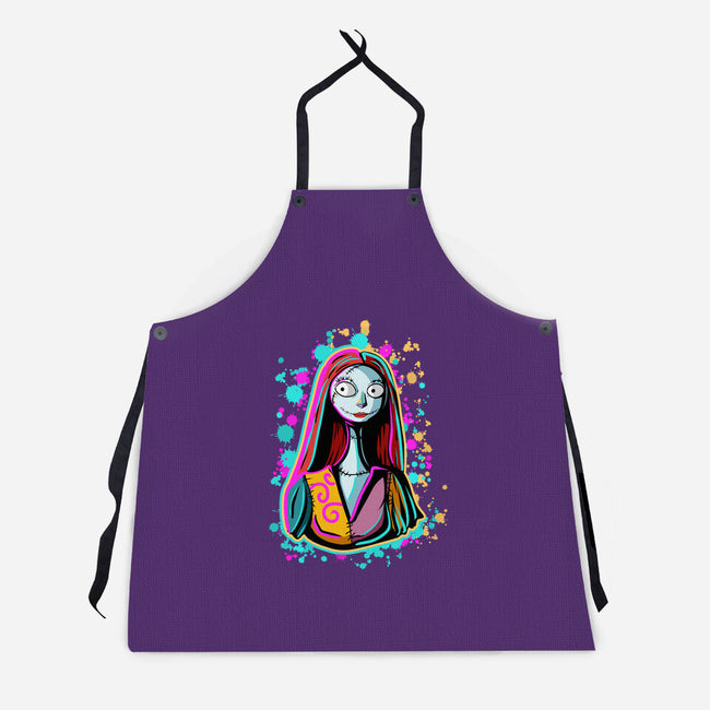Neon Sally-Unisex-Kitchen-Apron-nickzzarto