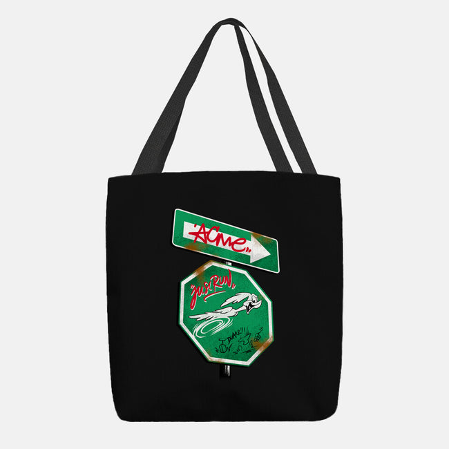 The Runner Sign-None-Basic Tote-Bag-spoilerinc