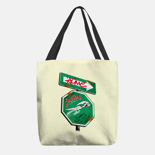 The Runner Sign-None-Basic Tote-Bag-spoilerinc