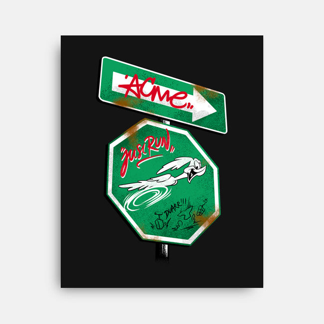 The Runner Sign-None-Stretched-Canvas-spoilerinc