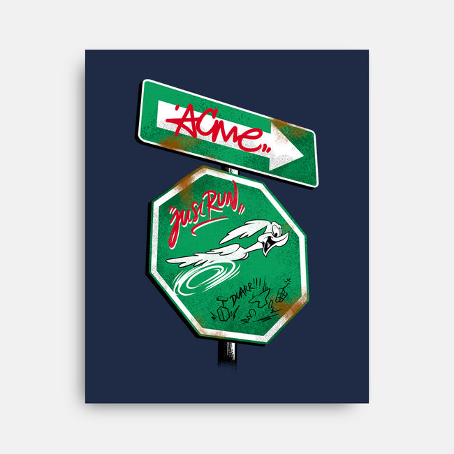 The Runner Sign-None-Stretched-Canvas-spoilerinc