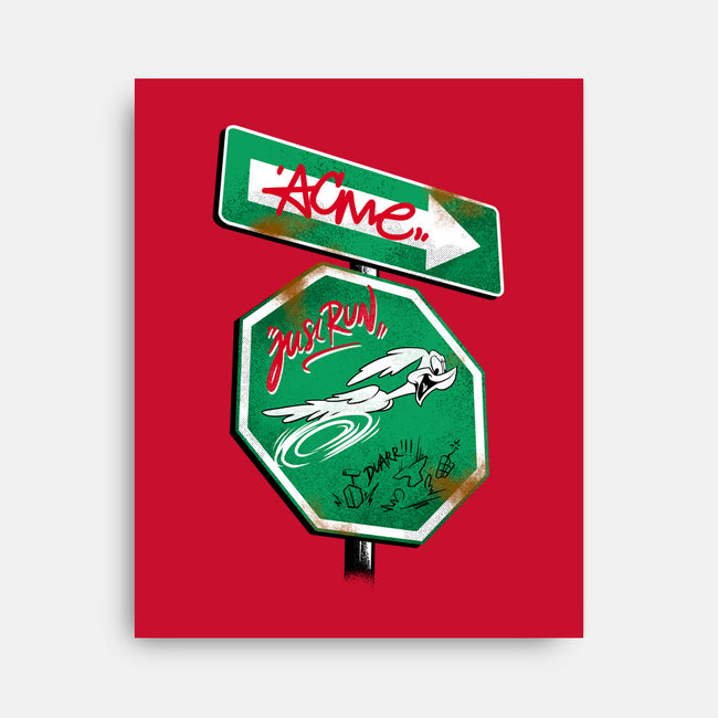 The Runner Sign-None-Stretched-Canvas-spoilerinc