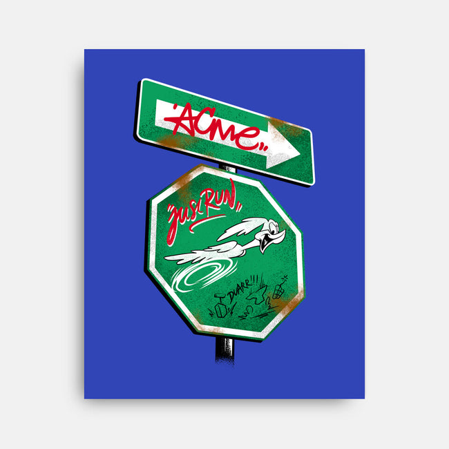 The Runner Sign-None-Stretched-Canvas-spoilerinc