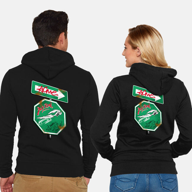 The Runner Sign-Unisex-Zip-Up-Sweatshirt-spoilerinc