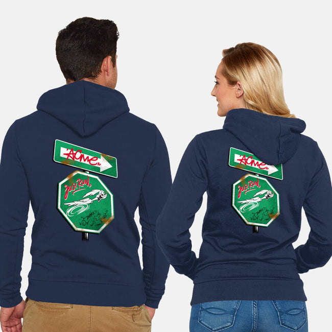 The Runner Sign-Unisex-Zip-Up-Sweatshirt-spoilerinc