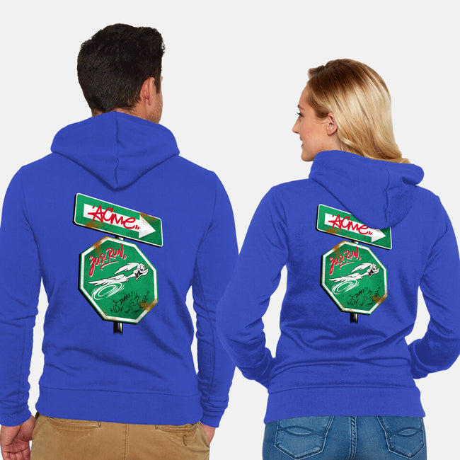 The Runner Sign-Unisex-Zip-Up-Sweatshirt-spoilerinc
