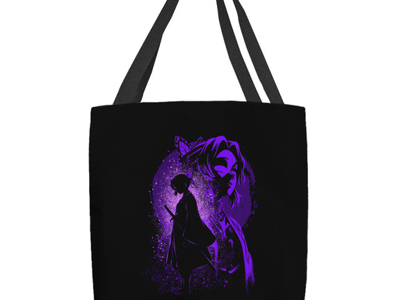 Shinobu Silhouette-None-Basic Tote-Bag-Badbone Collections by TeeFury