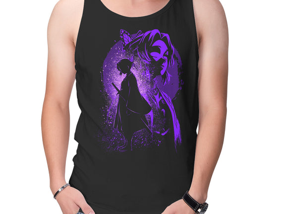 Shinobu Silhouette-Unisex-Basic-Tank-Badbone Collections by TeeFury