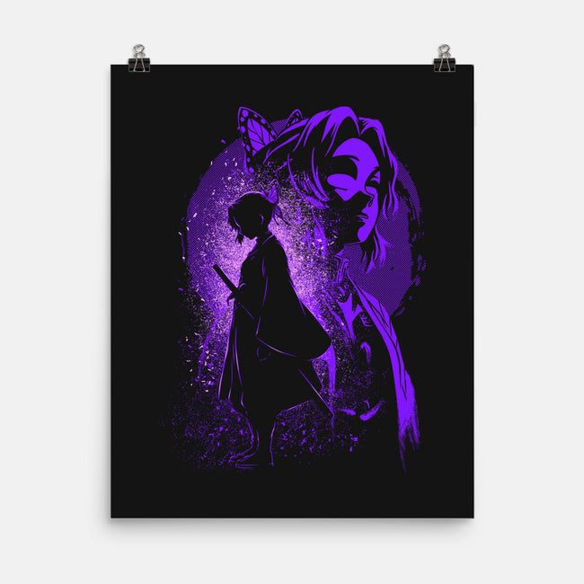 Shinobu Silhouette-None-Matte-Poster-Badbone Collections