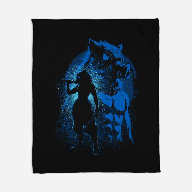 Inosuke Silhouette-None-Fleece-Blanket-Badbone Collections