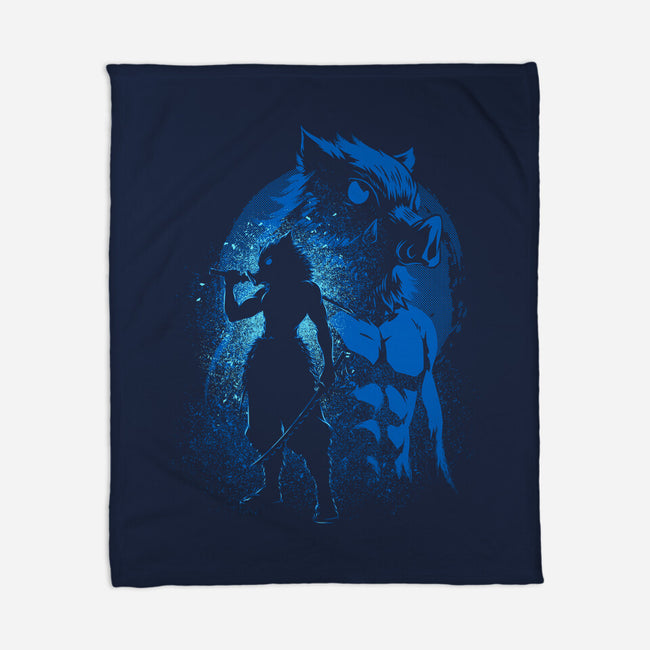 Inosuke Silhouette-None-Fleece-Blanket-Badbone Collections
