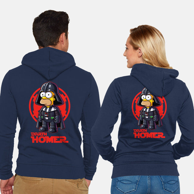 Darth Homer-Unisex-Zip-Up-Sweatshirt-Skullmate