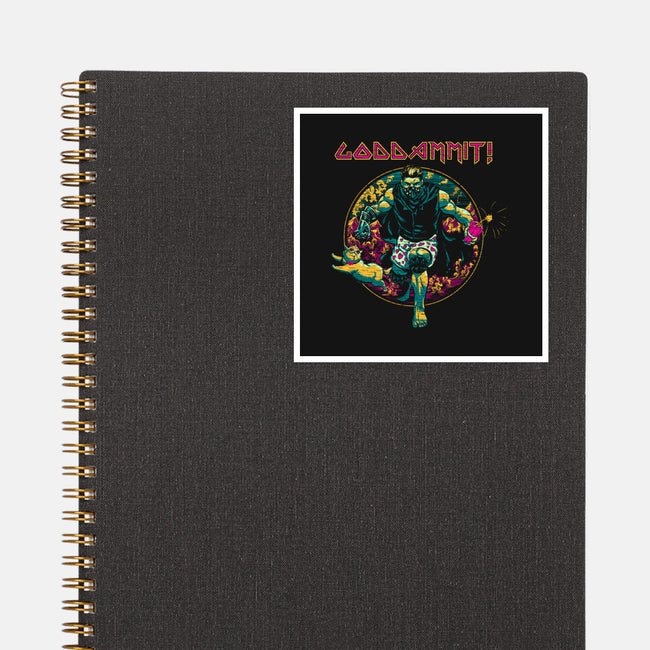 God Dammit-None-Glossy-Sticker-TeeTwist