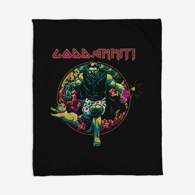 God Dammit-None-Fleece-Blanket-TeeTwist
